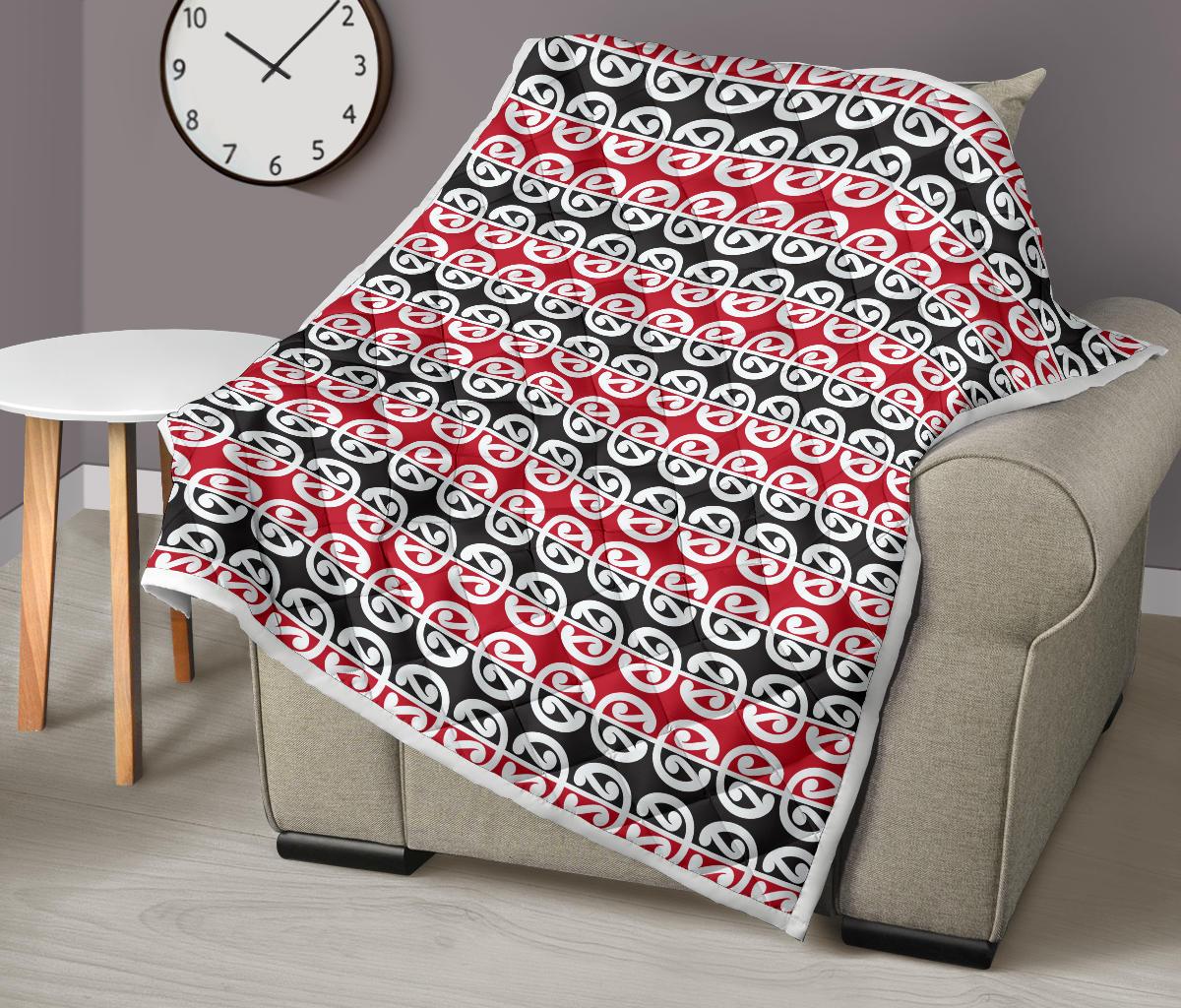 Maori Classic Themed Design Print Premium Quilt-JTAMIGO.COM