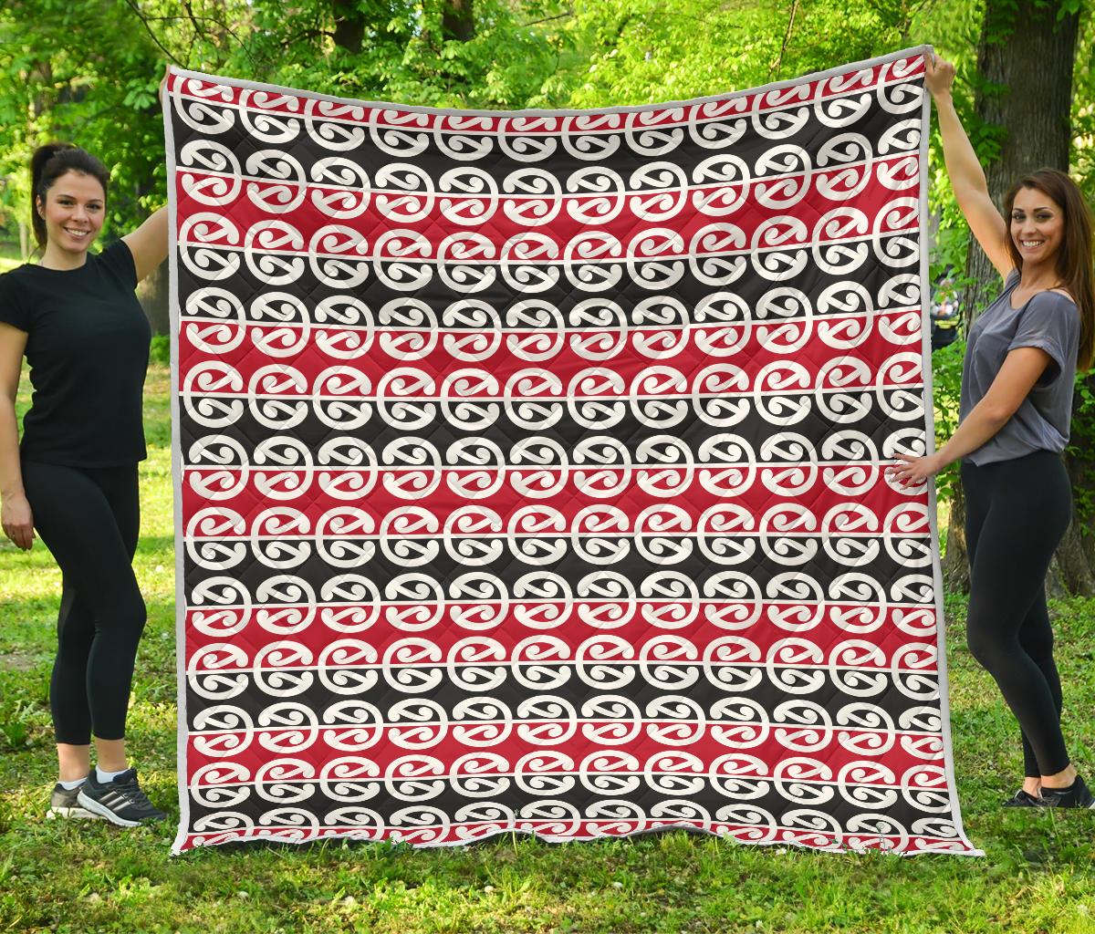 Maori Classic Themed Design Print Premium Quilt-JTAMIGO.COM