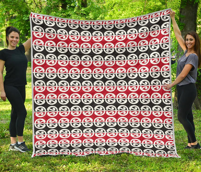 Maori Classic Themed Design Print Premium Quilt-JTAMIGO.COM
