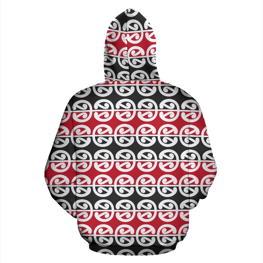 Maori Classic Themed Design Print Pullover Hoodie