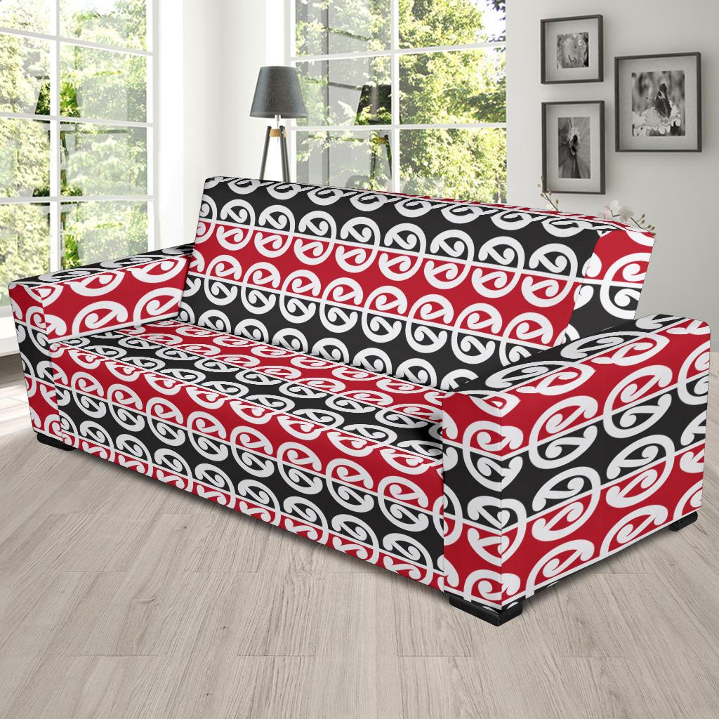 Maori Classic Themed Design Print Sofa Slipcover-JTAMIGO.COM