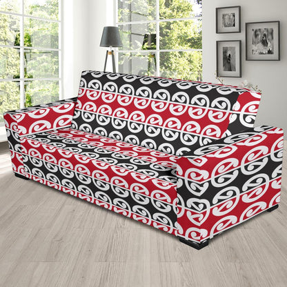 Maori Classic Themed Design Print Sofa Slipcover-JTAMIGO.COM