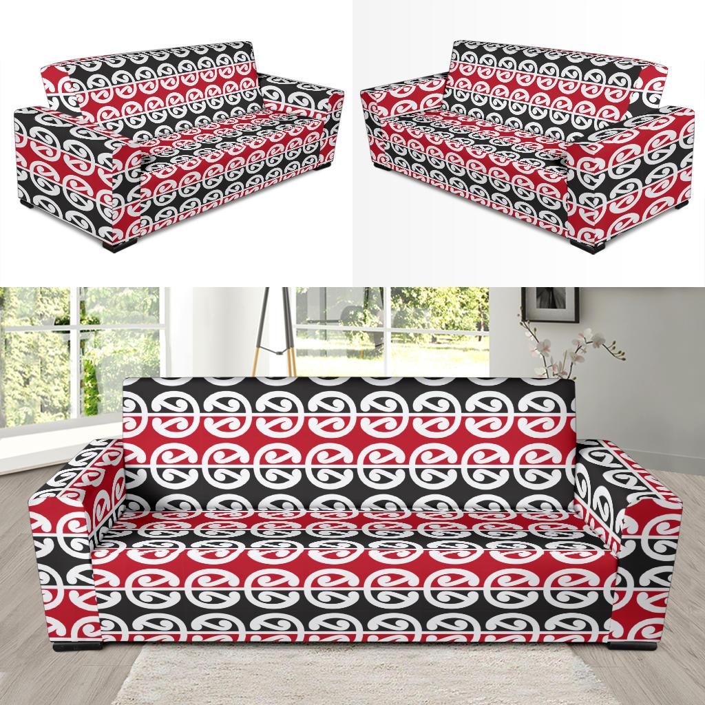 Maori Classic Themed Design Print Sofa Slipcover-JTAMIGO.COM