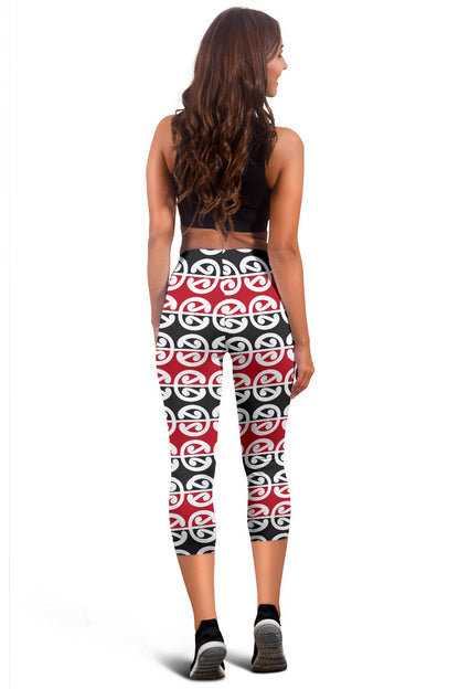 Maori Classic Themed Design Print Women Capris