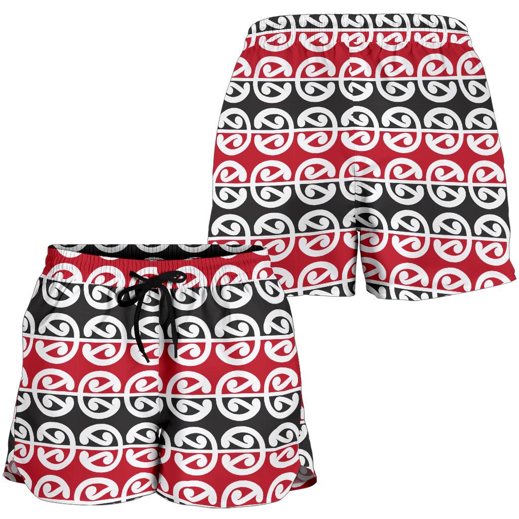 Maori Classic Themed Design Print Women Shorts-JTAMIGO.COM