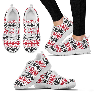 Maori Classic Themed Design Print Women Sneakers Shoes
