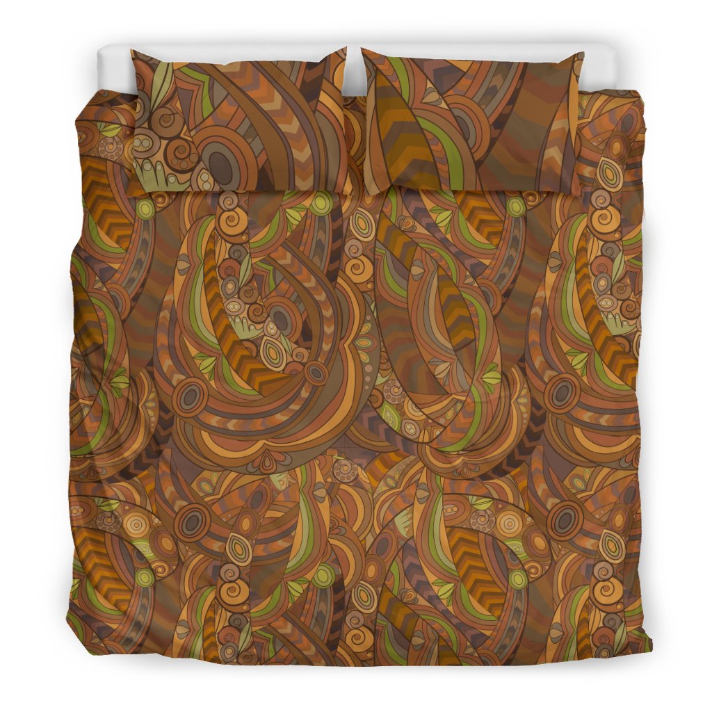 Maori Ornament Design Print Duvet Cover Bedding Set
