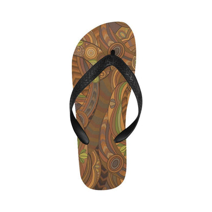 Maori Ornament Design Print Flip Flops-JTAMIGO.COM