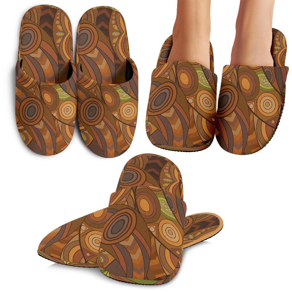 Maori Ornament Design Print House Slippers