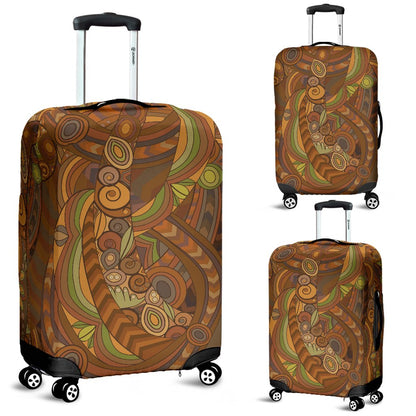 Maori Ornament Design Print Luggage Cover Protector
