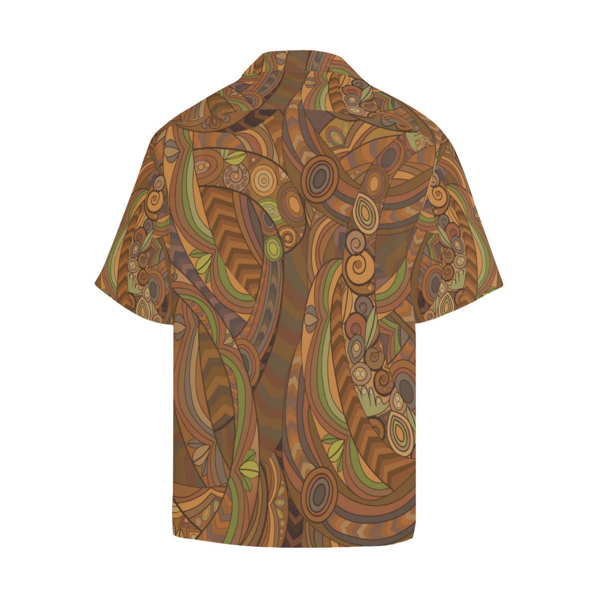 Maori Ornament Design Print Men Aloha Hawaiian Shirt