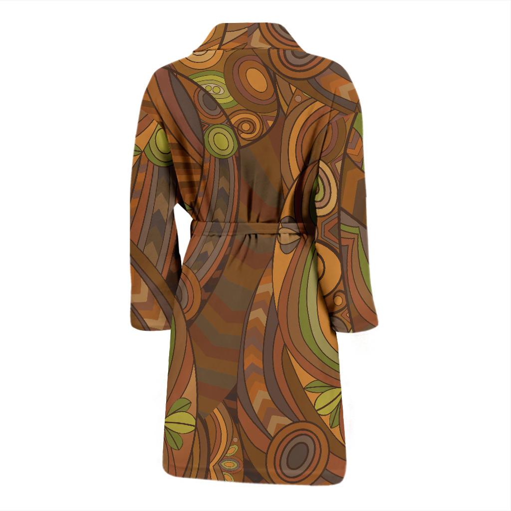 Maori Ornament Design Print Men Bath Robe-JTAMIGO.COM