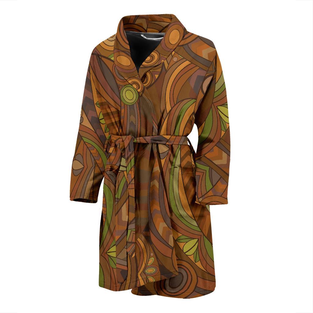 Maori Ornament Design Print Men Bath Robe-JTAMIGO.COM