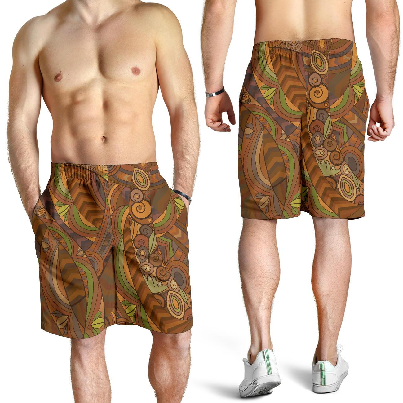 Maori Ornament Design Print Mens Shorts-JTAMIGO.COM