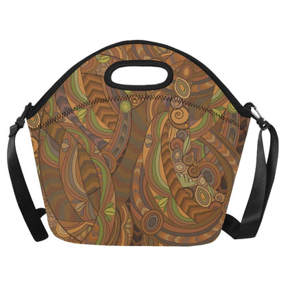 Maori Ornament Design Print Neoprene Lunch Bag (Model 1669)(Large)-JTAMIGO.COM