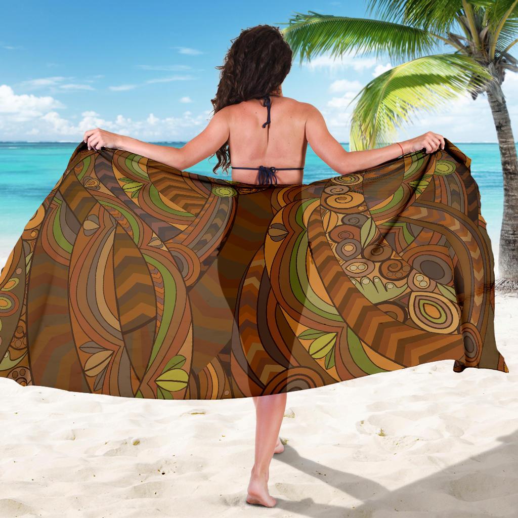 Maori Ornament Design Print Sarong Pareo Wrap