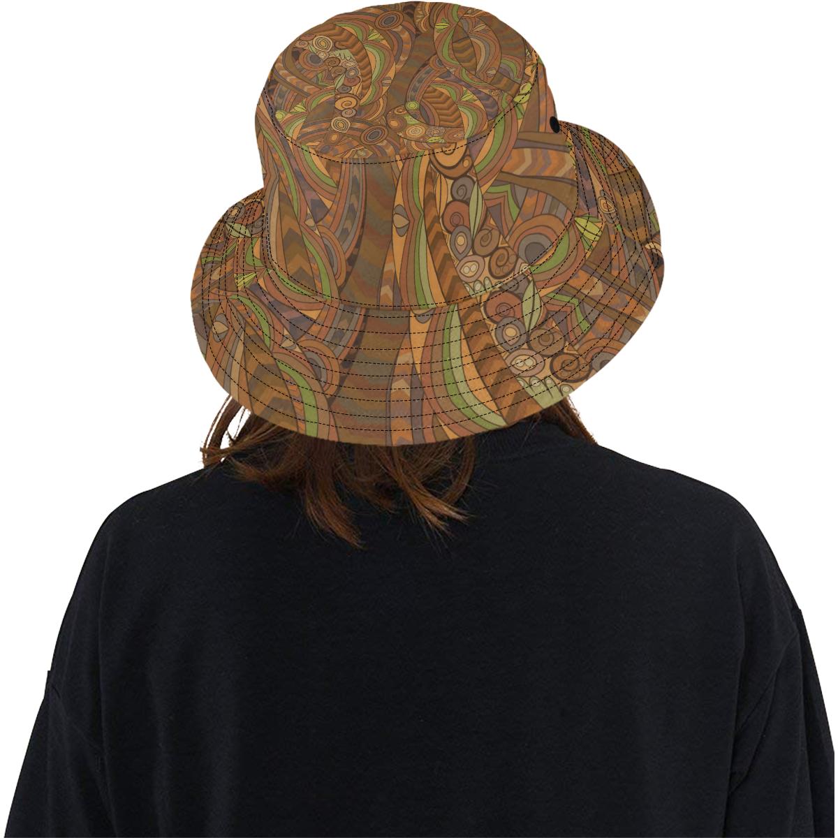 Maori Ornament Design Print Unisex Bucket Hat