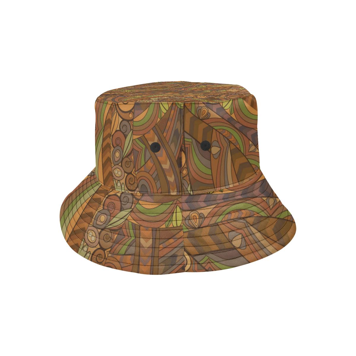 Maori Ornament Design Print Unisex Bucket Hat