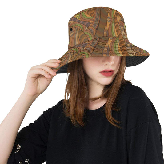 Maori Ornament Design Print Unisex Bucket Hat