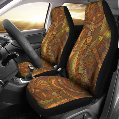 Maori Ornament Design Print Universal Fit Car Seat Covers