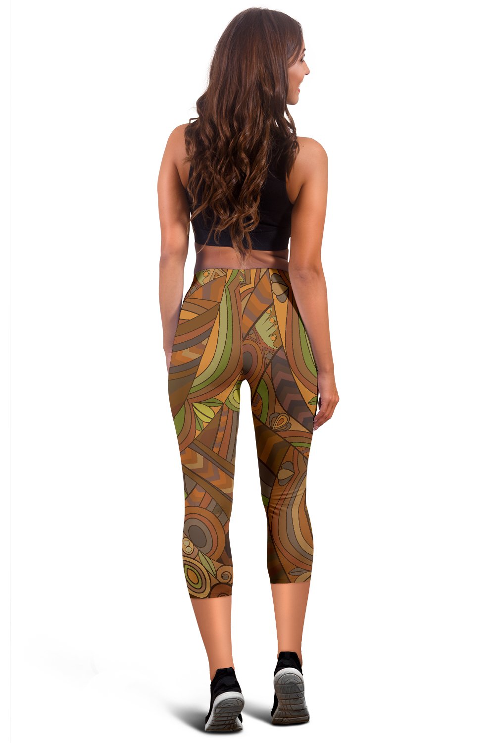 Maori Ornament Design Print Women Capris