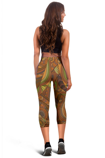 Maori Ornament Design Print Women Capris