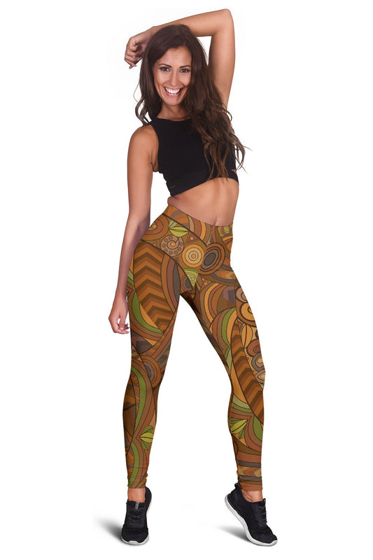 Maori Ornament Design Print Women Leggings