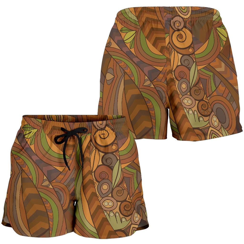 Maori Ornament Design Print Women Shorts-JTAMIGO.COM