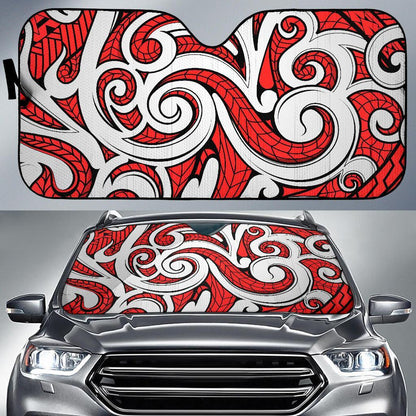 Maori Polynesian Themed Design Print Car Sun Shade For Windshield