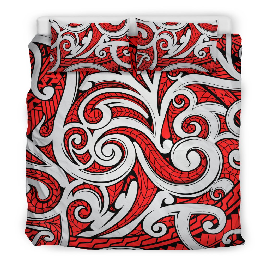 Maori Polynesian Themed Design Print Duvet Cover Bedding Set