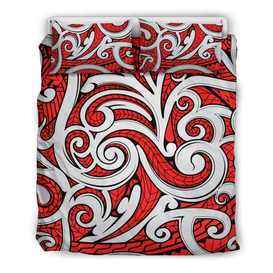Maori Polynesian Themed Design Print Duvet Cover Bedding Set