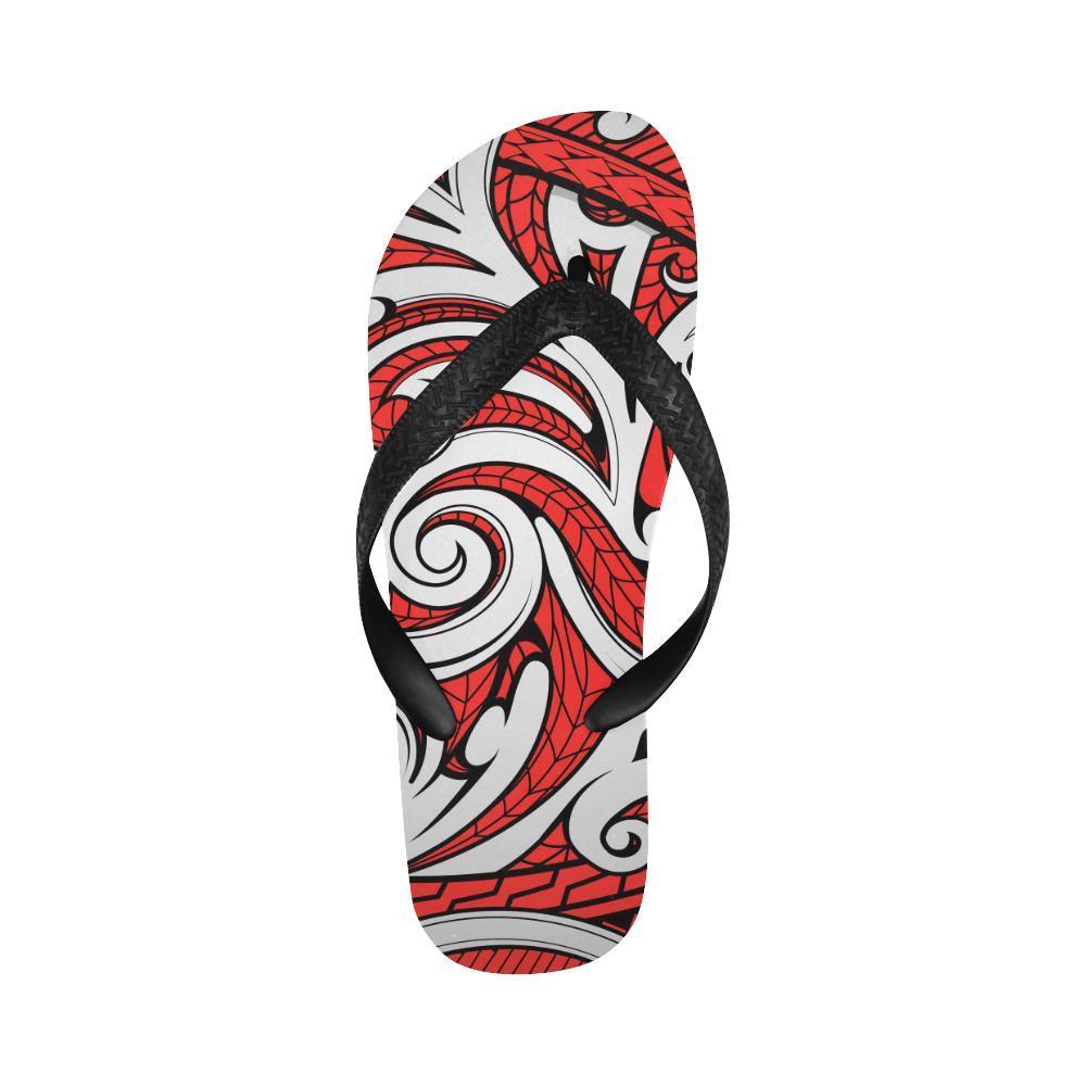Maori Polynesian Themed Design Print Flip Flops-JTAMIGO.COM