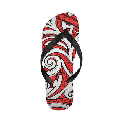 Maori Polynesian Themed Design Print Flip Flops-JTAMIGO.COM