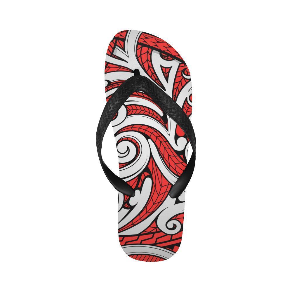 Maori Polynesian Themed Design Print Flip Flops-JTAMIGO.COM