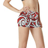 Maori Polynesian Themed Design Print High Waisted Spandex Shorts-JTAMIGO.COM