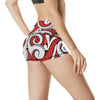 Maori Polynesian Themed Design Print High Waisted Spandex Shorts-JTAMIGO.COM