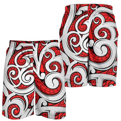 Maori Polynesian Themed Design Print Mens Shorts-JTAMIGO.COM