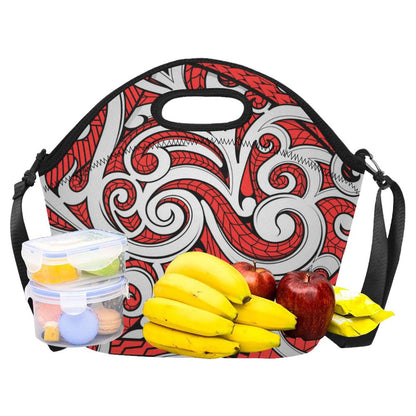Maori Polynesian Themed Design Print Neoprene Lunch Bag (Model 1669)(Large)-JTAMIGO.COM