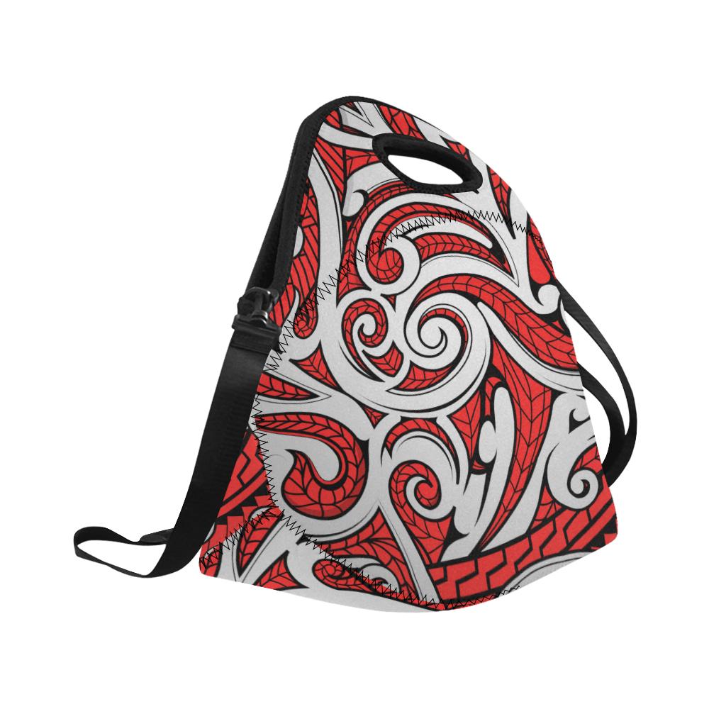 Maori Polynesian Themed Design Print Neoprene Lunch Bag (Model 1669)(Large)-JTAMIGO.COM