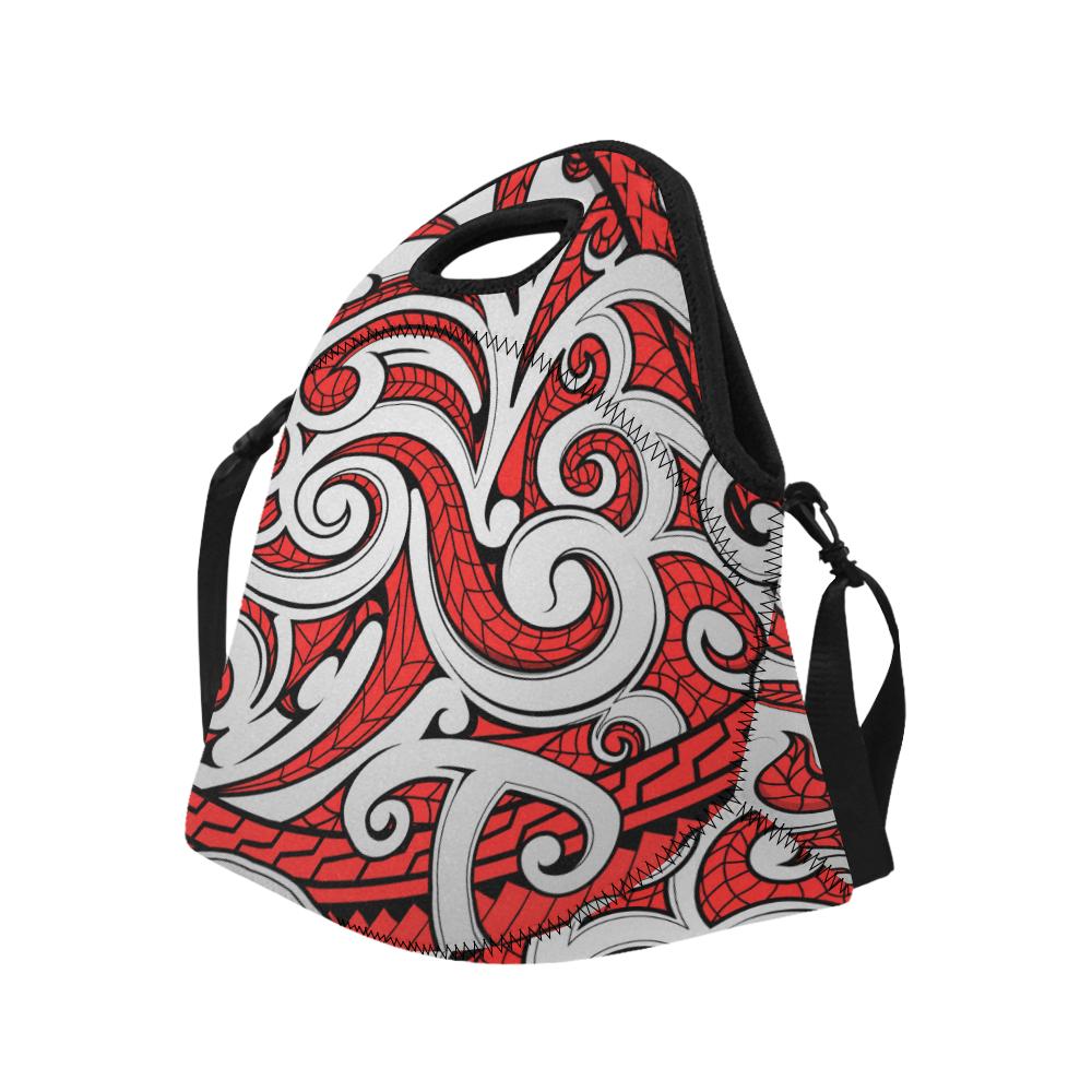 Maori Polynesian Themed Design Print Neoprene Lunch Bag (Model 1669)(Large)-JTAMIGO.COM