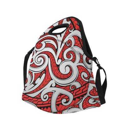 Maori Polynesian Themed Design Print Neoprene Lunch Bag (Model 1669)(Large)-JTAMIGO.COM