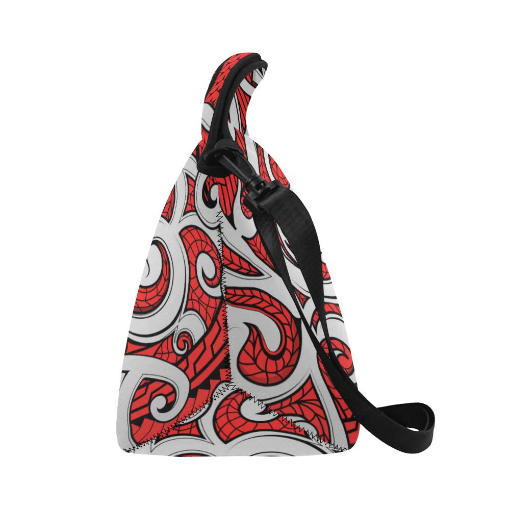 Maori Polynesian Themed Design Print Neoprene Lunch Bag (Model 1669)(Large)-JTAMIGO.COM