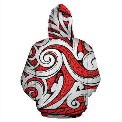 Maori Polynesian Themed Design Print Pullover Hoodie