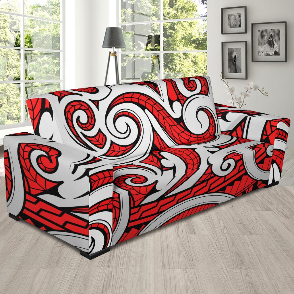 Maori Polynesian Themed Design Print Sofa Slipcover-JTAMIGO.COM