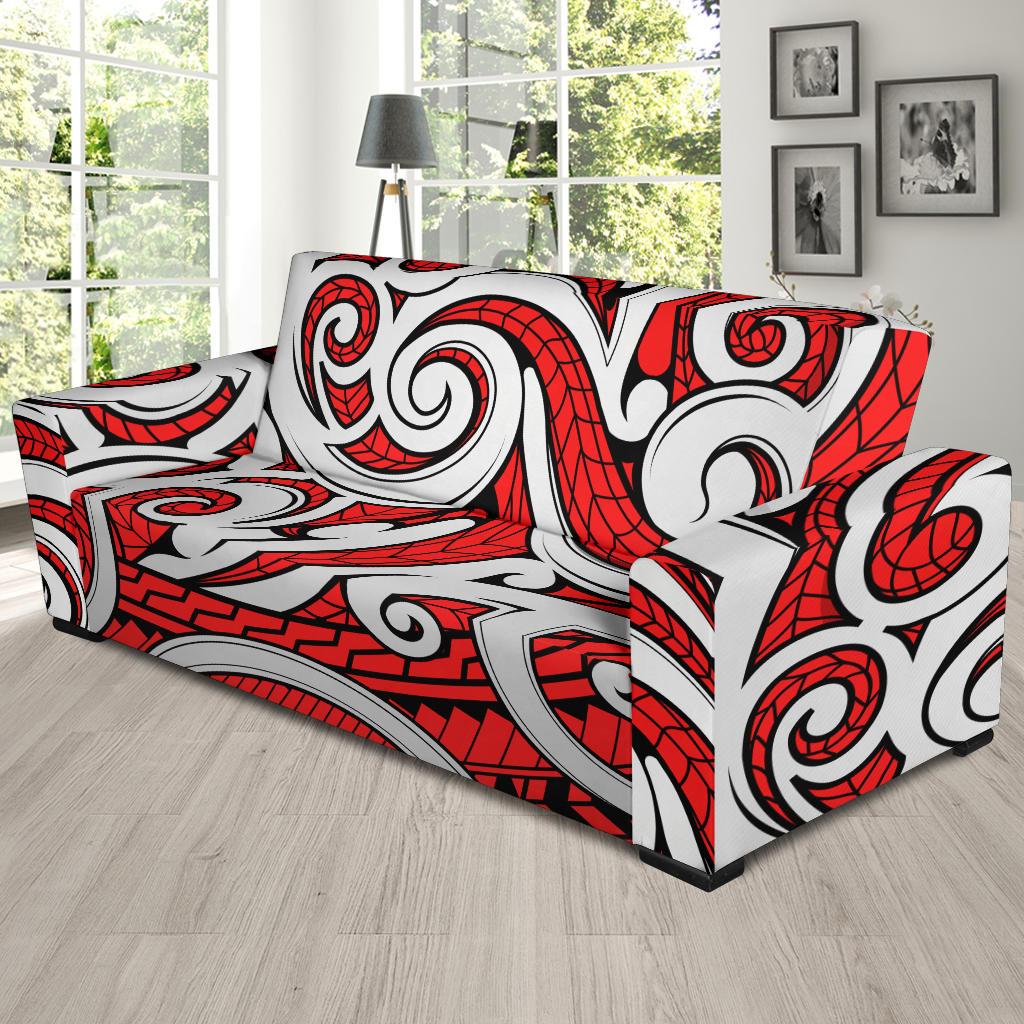 Maori Polynesian Themed Design Print Sofa Slipcover-JTAMIGO.COM