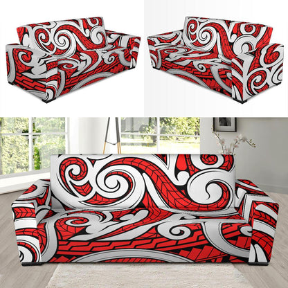 Maori Polynesian Themed Design Print Sofa Slipcover-JTAMIGO.COM
