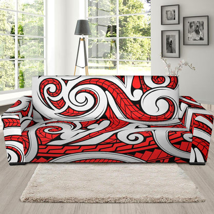 Maori Polynesian Themed Design Print Sofa Slipcover-JTAMIGO.COM