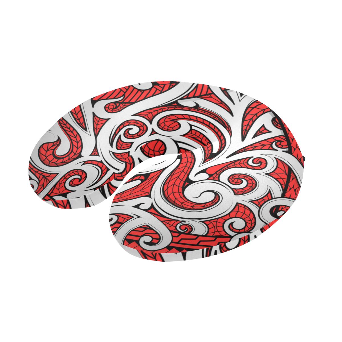Maori Polynesian Themed Design Print U-Shaped Travel Neck Pillow-JTAMIGO.COM