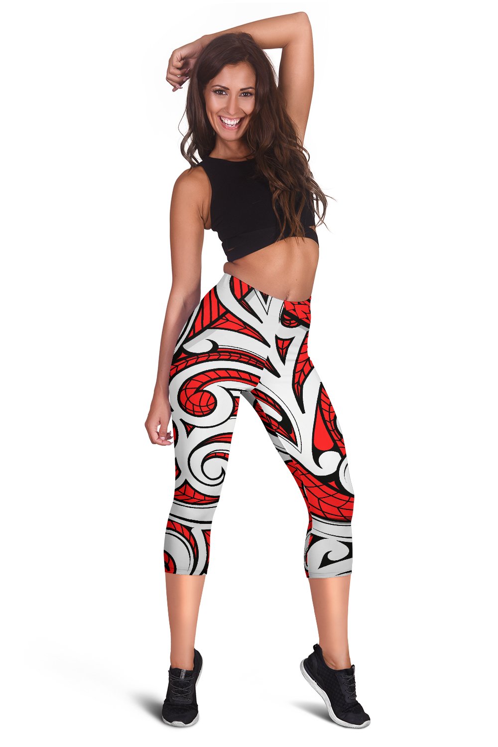 Maori Polynesian Themed Design Print Women Capris