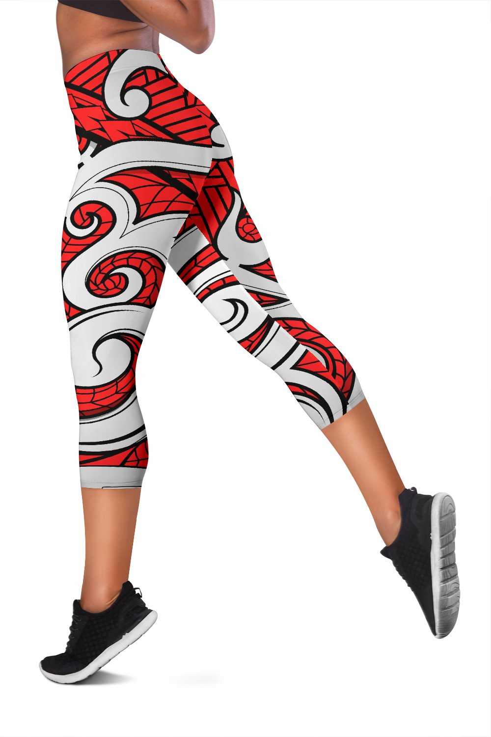 Maori Polynesian Themed Design Print Women Capris